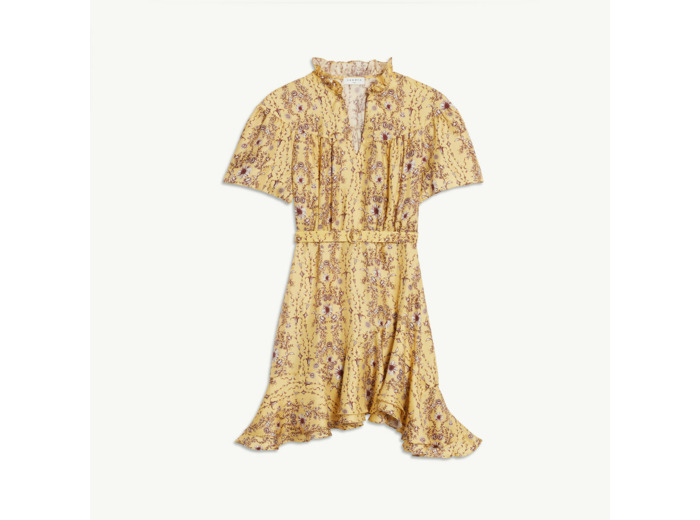 Robe courte imprimée à volants