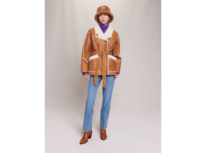 Manteau court shearling