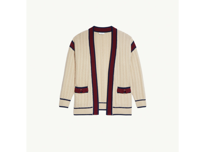 Cardigan maille torsadée
