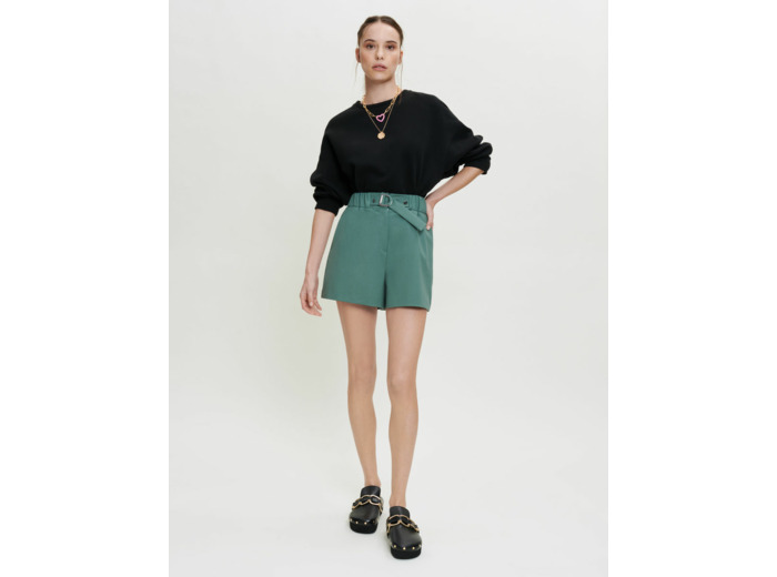 Short tailleur élastiqué