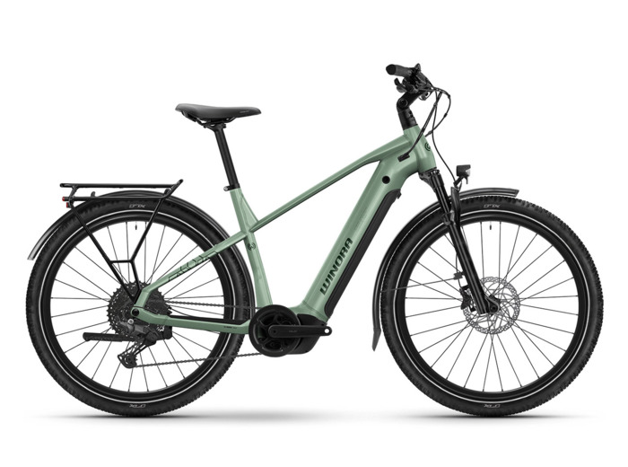 Vélo urbain/trekking électrique YUCATAN X10 HIGH Pistache Pastel