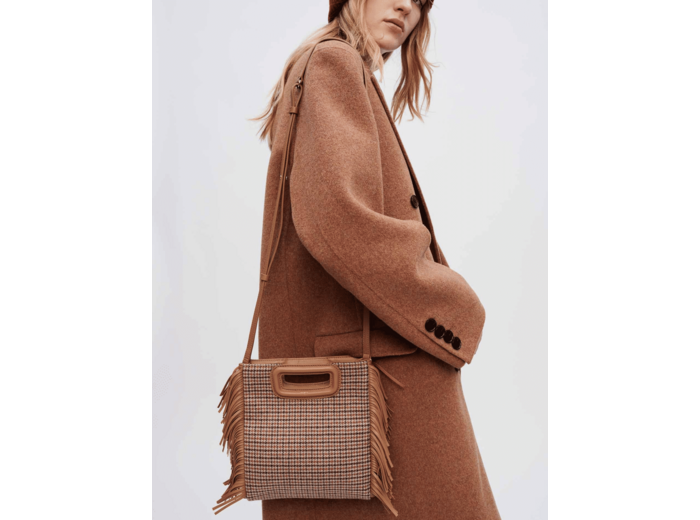 Manteau en double face chiné