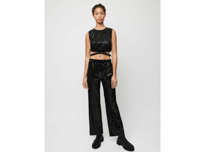Pantalon large et droit