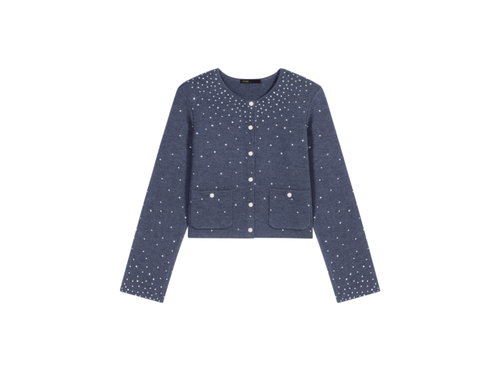 Pull en maille à strass
