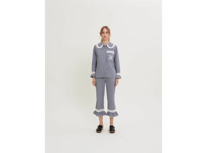 Chemise en Vichy et dentelle