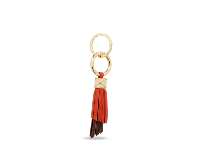 Cuir Pompon - Porte-clés petit pompon - Cuir de vachette grainé