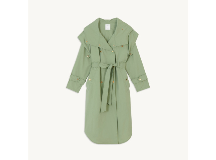 Manteau long à capuche