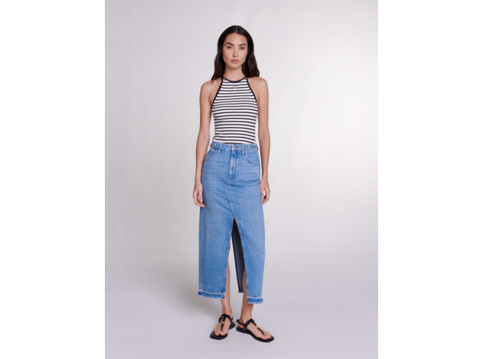 Jupe longue en denim