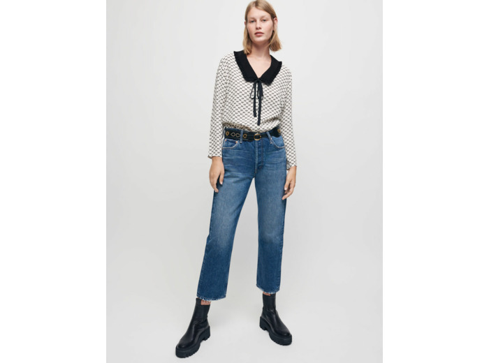 Chemise en crêpe imprimé nœuds