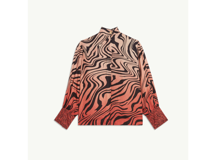 Chemise imprimée en soie
