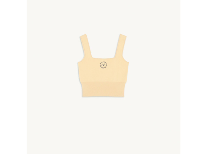 Brassière en maille avec broderie
