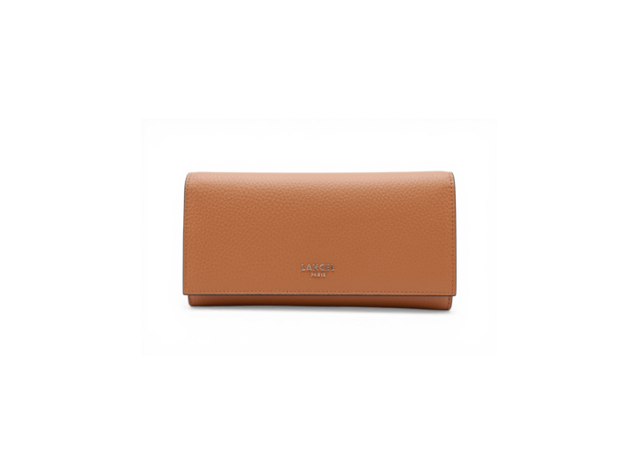 Lettrines de Lancel - Portefeuille long rabat - Camel
