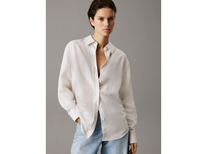 CHEMISE À MANCHES LONGUES EN MELANGE DE LIN À COUPE RÉGULIÈRE