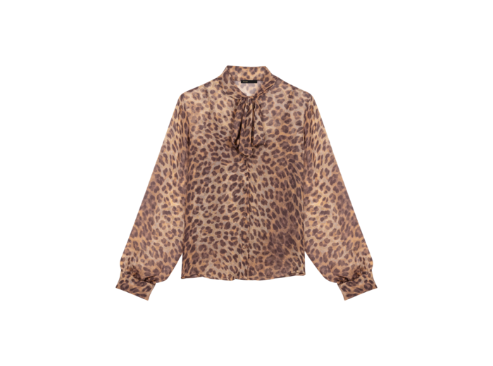 Chemise imprimé col lavallière