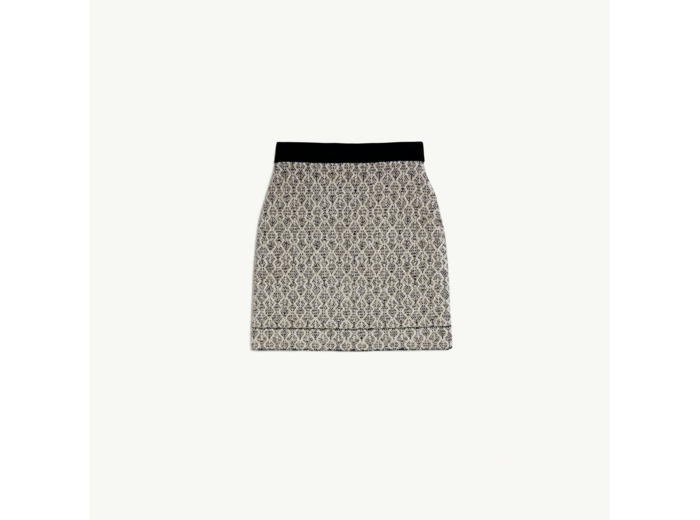 Jupe courte en maille jacquard
