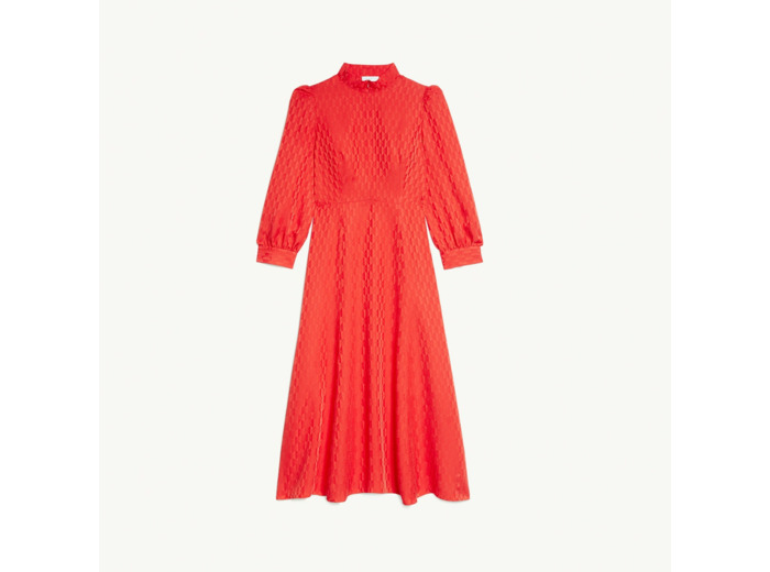 Robe midi en jacquard