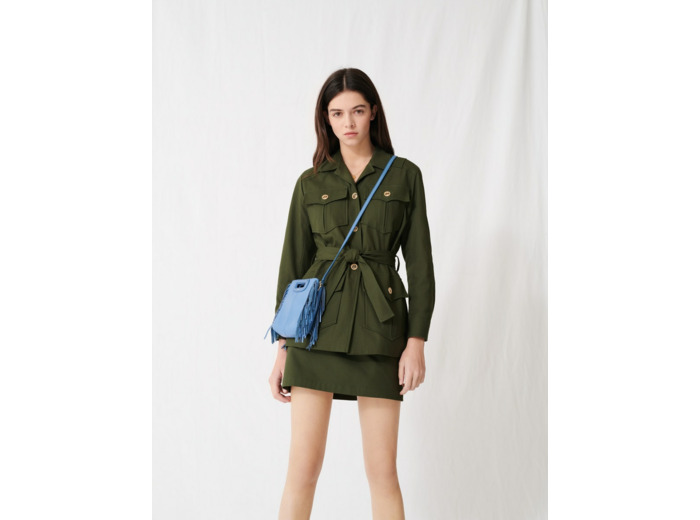 Manteau ceinturé façon saharienne