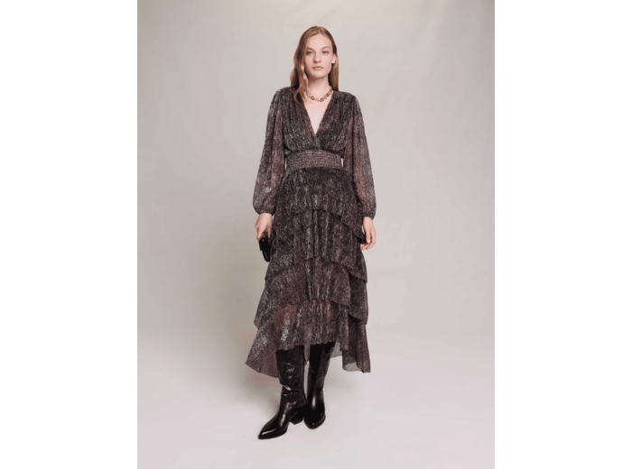 Robe longue à volants