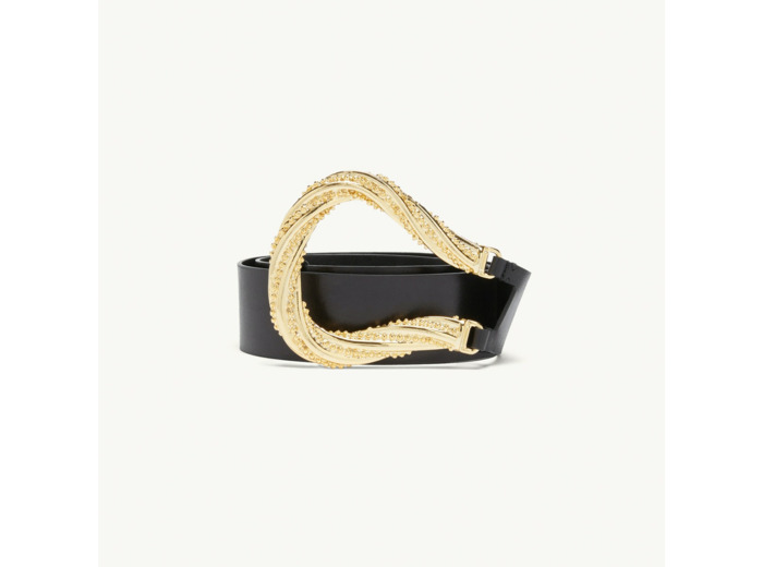 Ceinture large à boucle arrondie