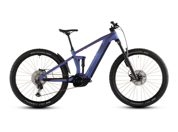 VTT tout suspendu électrique STEREO HYBRID ONE44 EXC 800 Bleu Iris/Noir
