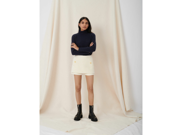 Short trompe-l’œil façon tweed