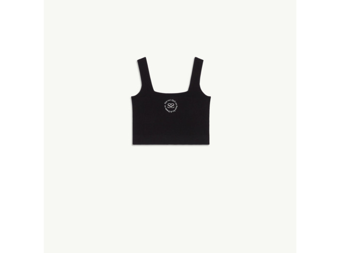 Brassière en maille avec broderie