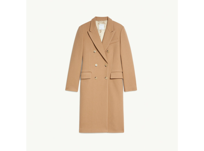 Manteau long double boutonnage croisé