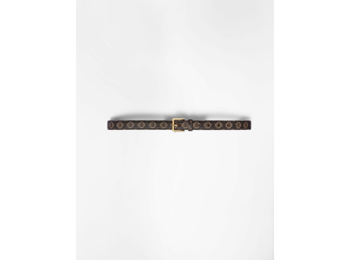 Ceinture en toile enduite Clover print