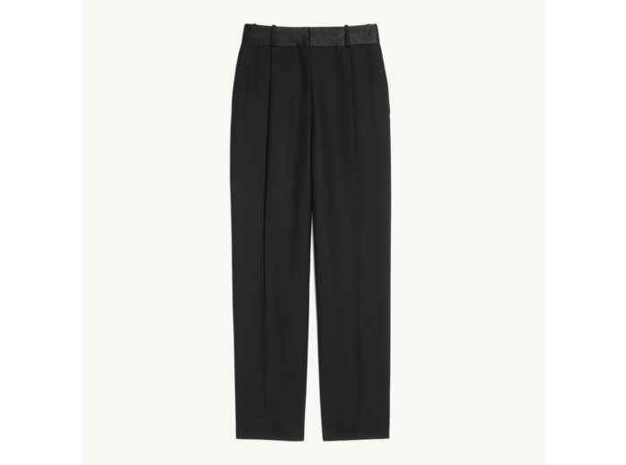 Pantalon droit bi-matière