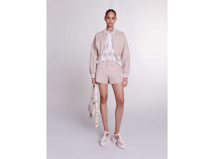 Blouson court en lin