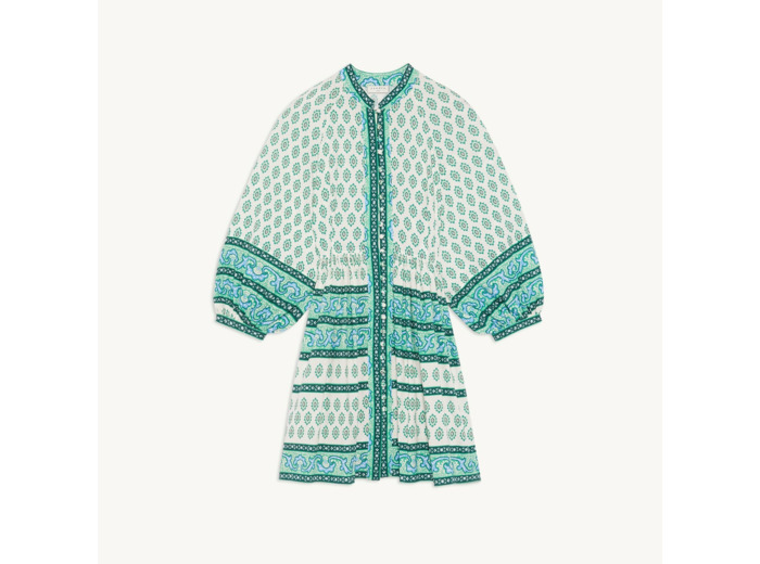 Robe chemise imprimée courte