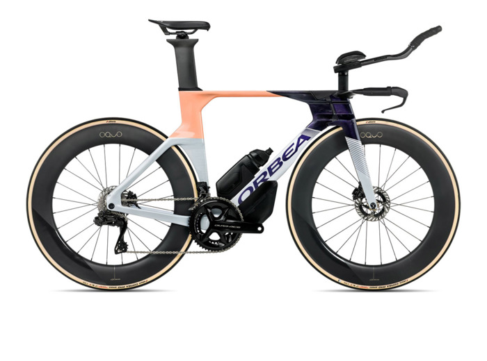 Vélo de triathlon ORDU M10ILTD Argent/Tanzanite/Orange