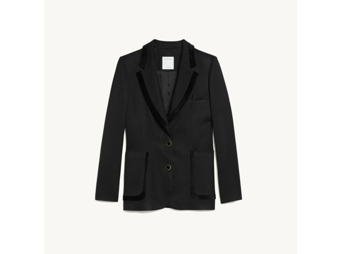 Veste de tailleur aux finitions velours