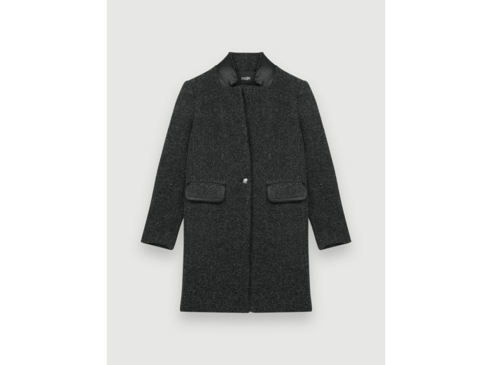 Manteau droit en lainage