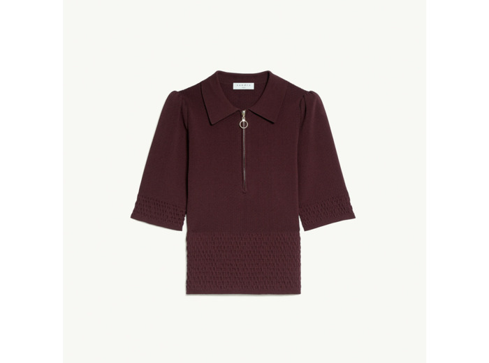 Pull col polo zippé