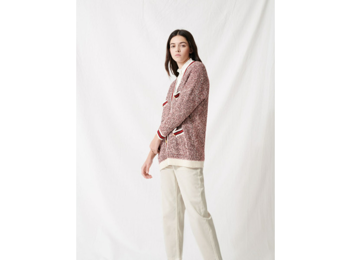 Cardigan en maille fantaisie