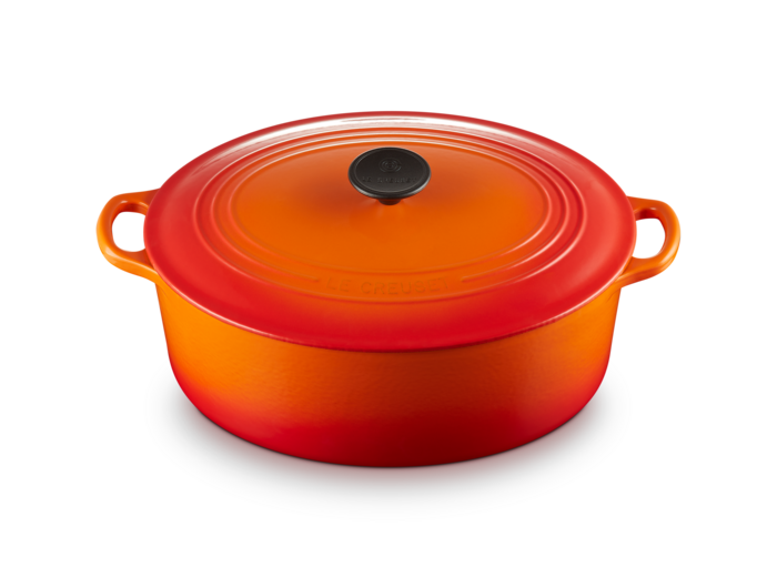 Cocotte ovale 31cm en fonte émaillée volcanique