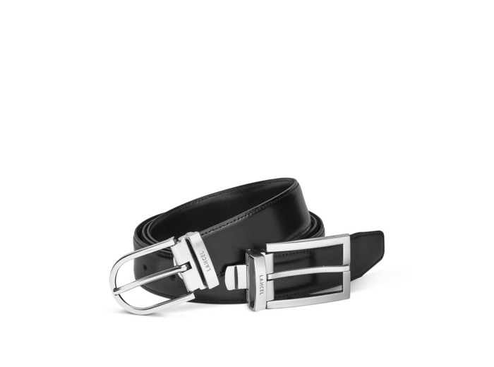 CEINTURES / COFFRET HOMME - COFFRET 2 BOUCLES 1 LANIERE - ARTHUR ET LEO 30 ARGENTE BRILLANT - Cuir lisse et métal