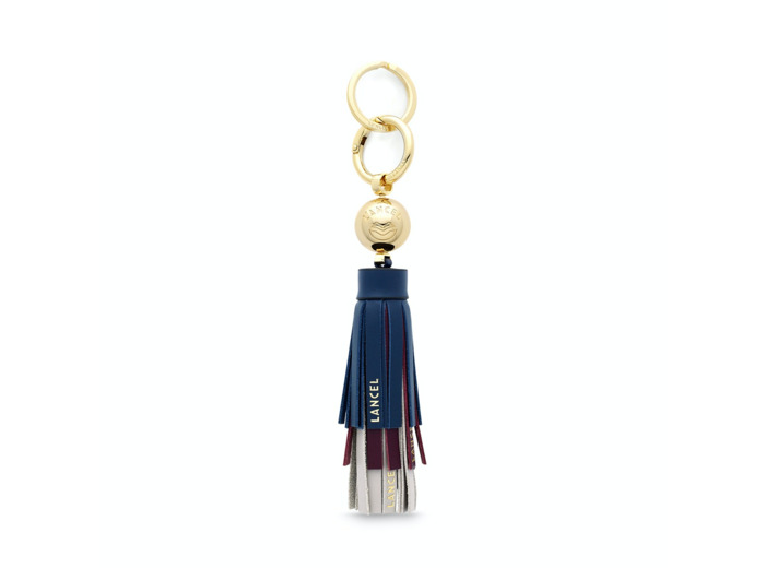 Les Ailes de Lancel - Porte-clés pompon XL - Cuir lisse et métal