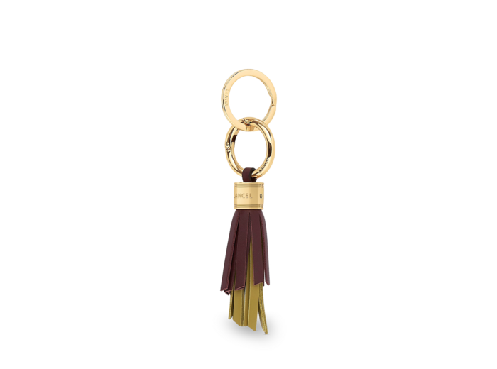 Cuir Pompon - Porte-clés petit pompon - Cuir de chèvre grainé