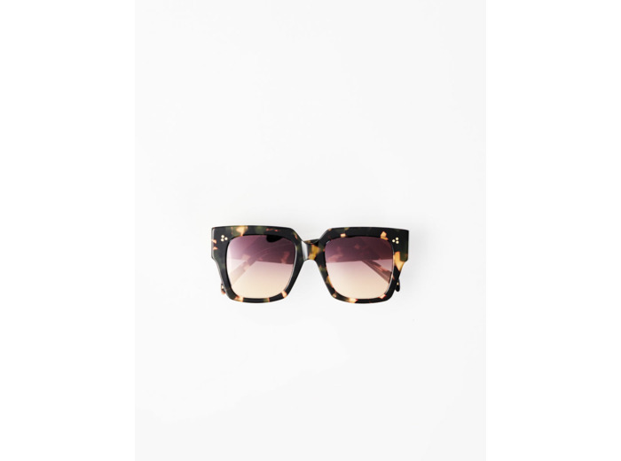Lunettes de soleil carrées brunes