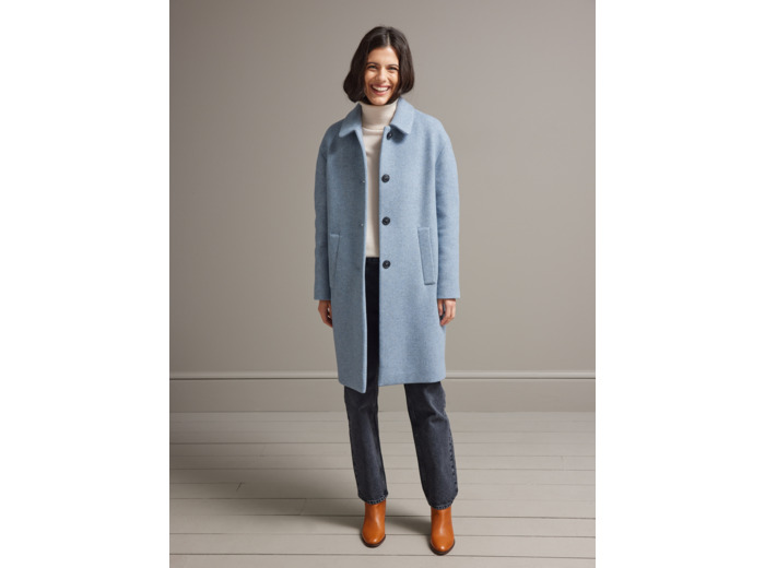 Manteau Droit Mi-Long
