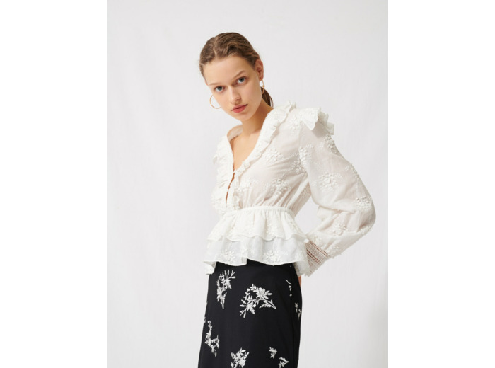 Top à broderies anglaises