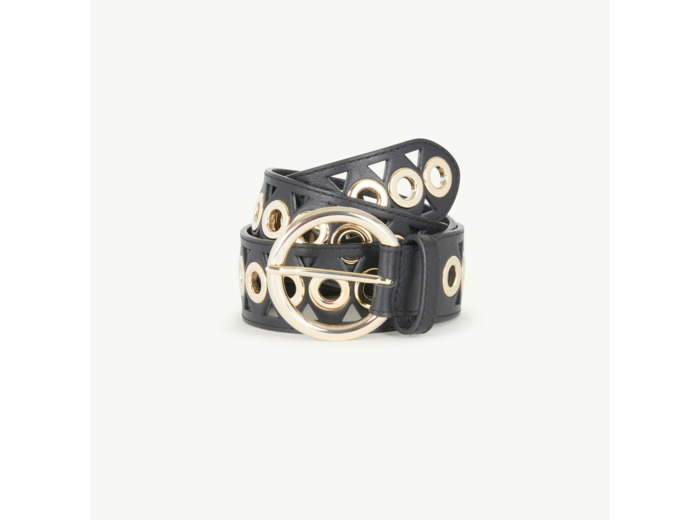 Ceinture en cuir avec œillets