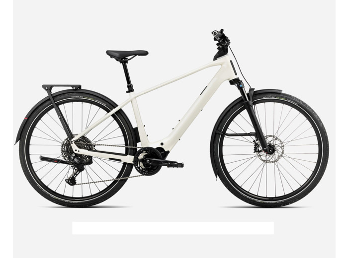 Vélo urbain/trekking électrique KEMEN TOUR 10 Blanc Ivoire