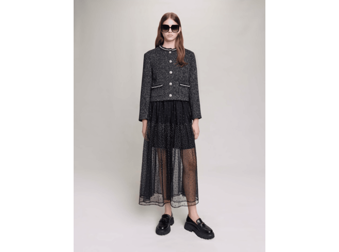 Veste courte perles