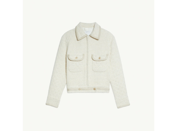 Blouson en tweed avec matelassage