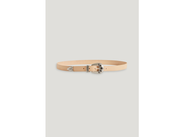 Ceinture cuir beige