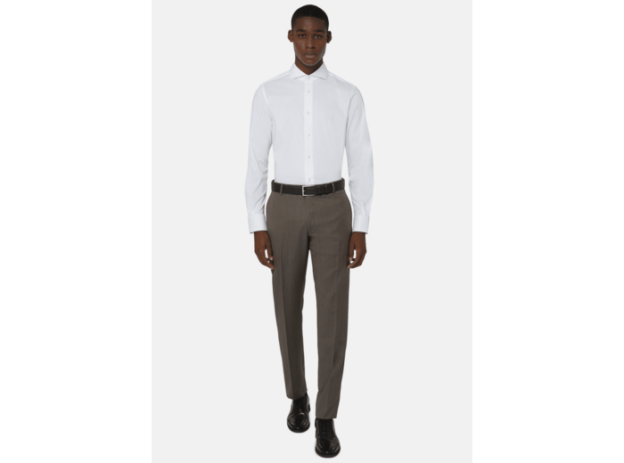 Chemise Blanche En Coton Nylon Extensible Slim