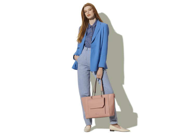 Ninon de Lancel - Sac cabas zippé - L - Rose Sunset